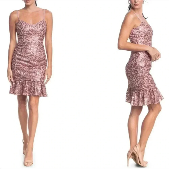 NWT Dress The Population Pink Sequins Dress - Picture 12 of 13